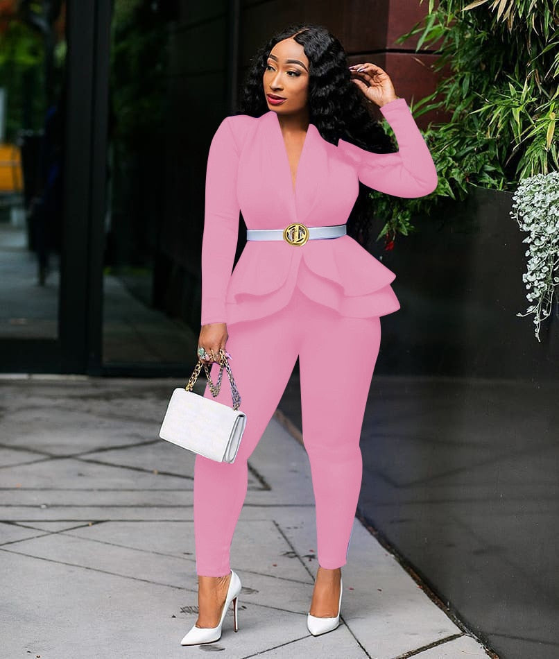 Street-Wave Ruffle Sleeve Peplum Blazer For Women Elevate Style Instantly Limited Stock Act Fast
