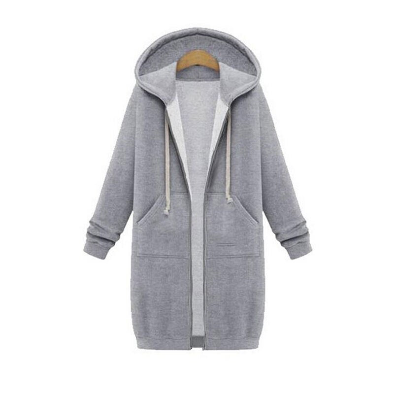 Street-Wave Long Sweatshirt Jacket for Women Chic All Weather Comfort and Urban Style