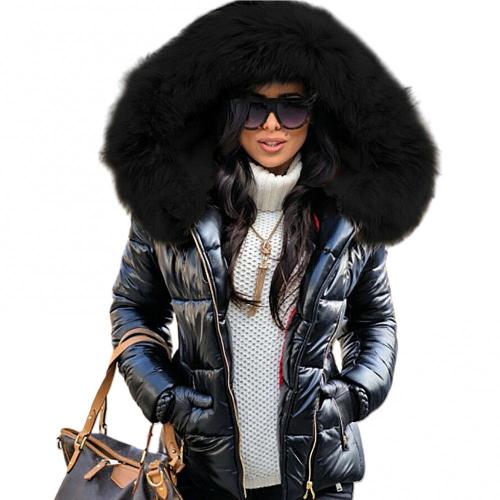 Street-Wave Down Jacket With Warm Hood For Women Ultra Cozy Puffer Coat In Winter