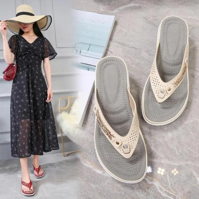 Orthopedic Women's Summer Sandal Street-wave Lightweight Breathable Ergonomic Footbed All-Day Comfort