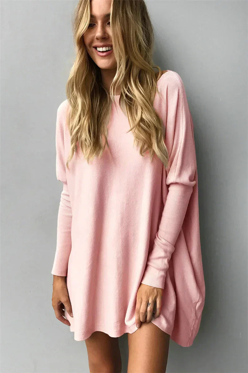 Nordisk-Flair Women's Oversized Pullover Sweater Cozy Knit Tunic Length