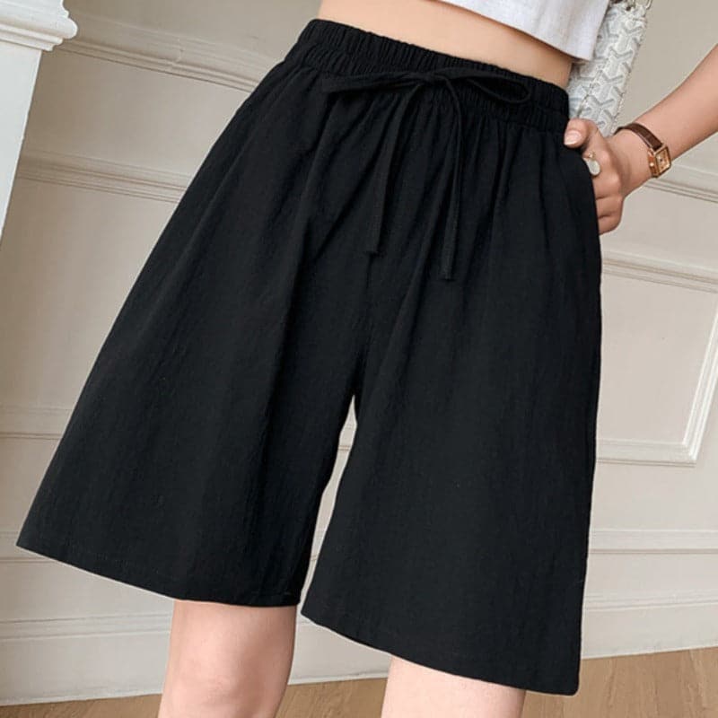 Nordisk-Flair Women's Knee-Length Shorts Relaxed Fit Elastic Waist Drawstring