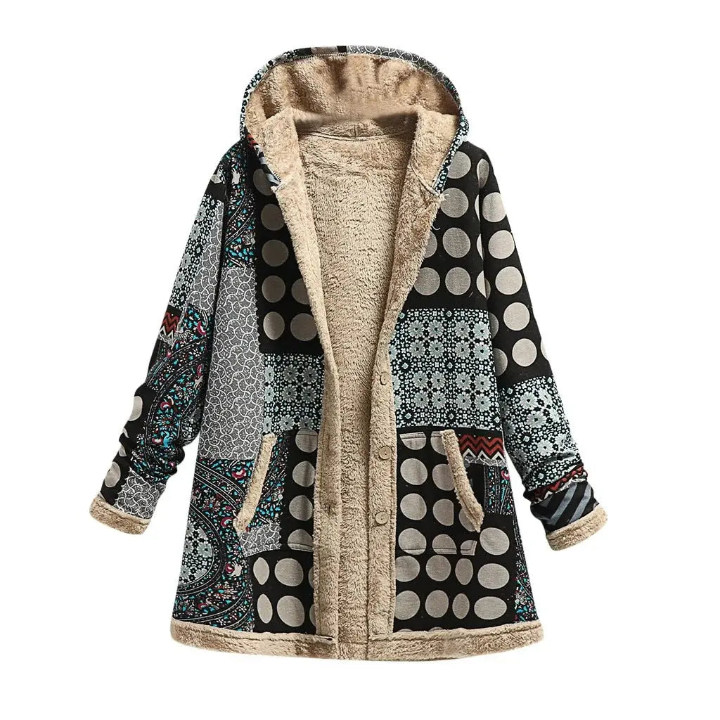 Waylynn Aurora Patchwork Overcoat Unisex Soft Lined Premium Cotton Linen