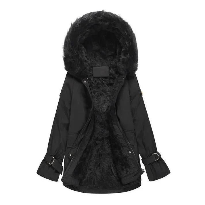 Street-Wave Womens Winter Jacket With Faux Fur Trim Hood For All Weather Warmth And Comfort
