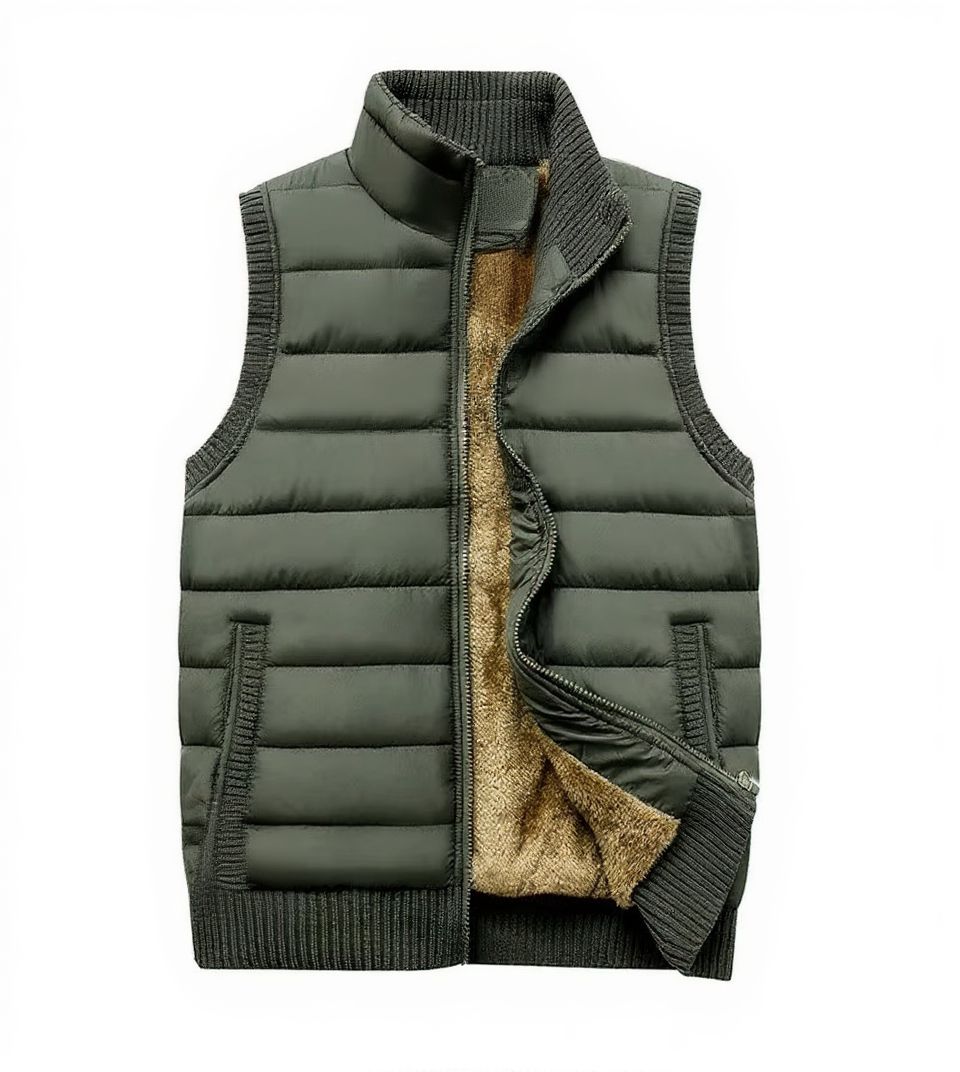 Mens Outdoor Fleece Vest With Multi Pocket Utility For Hiking Fishing And Adventures Street-Wave