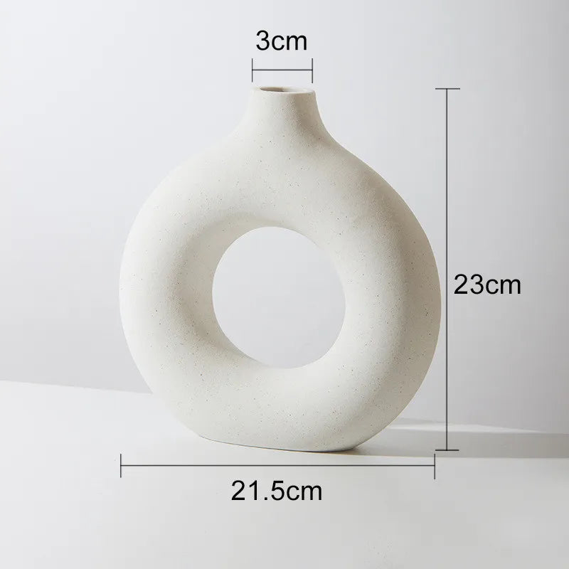Hadran Circular Ceramic Vase