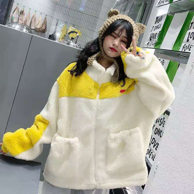 Streetwave Ladies Sherpa Fleece Zip Jacket With Large Front Pockets Cozy Warm Allseason