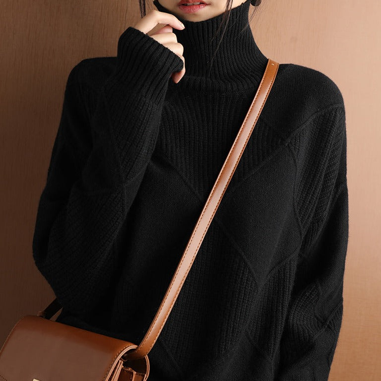 Street-Wave Women's Knit Pullover Cozy Warmth and Elegant Comfort for Fall Winter Wear