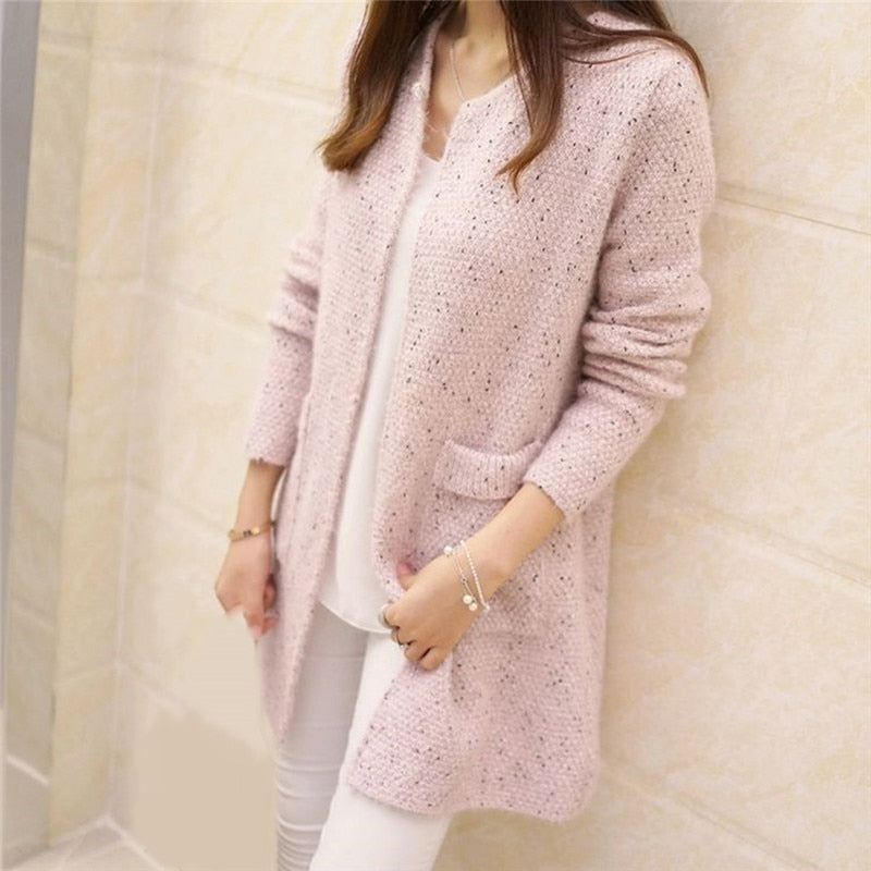 Street-wave Womens Long Fuzzy Vest Cardigan Cozy Warm Knit For Her Fashion Lovers