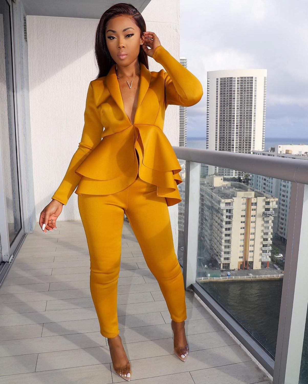 Street-Wave Ruffle Sleeve Peplum Blazer For Women Elevate Style Instantly Limited Stock Act Fast