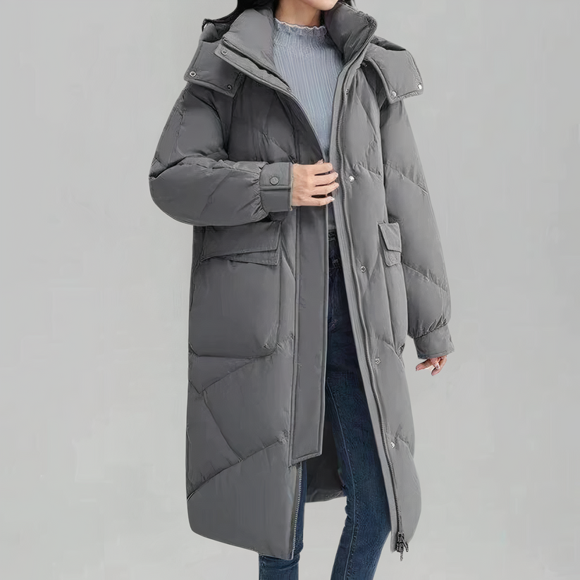 Street-Wave Down Coat Xiomara Warm Lightweight Winter Outerwear for Style Savvy Women