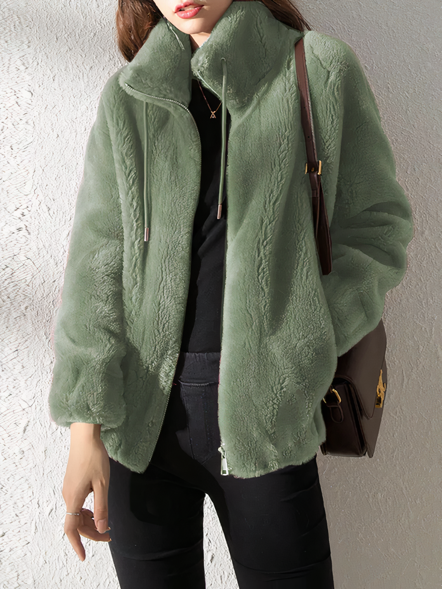 Streetwave Handcrafted Plush Faux Fur Jacket For Women Oversized Cozy Warmth Luxurious Comfort