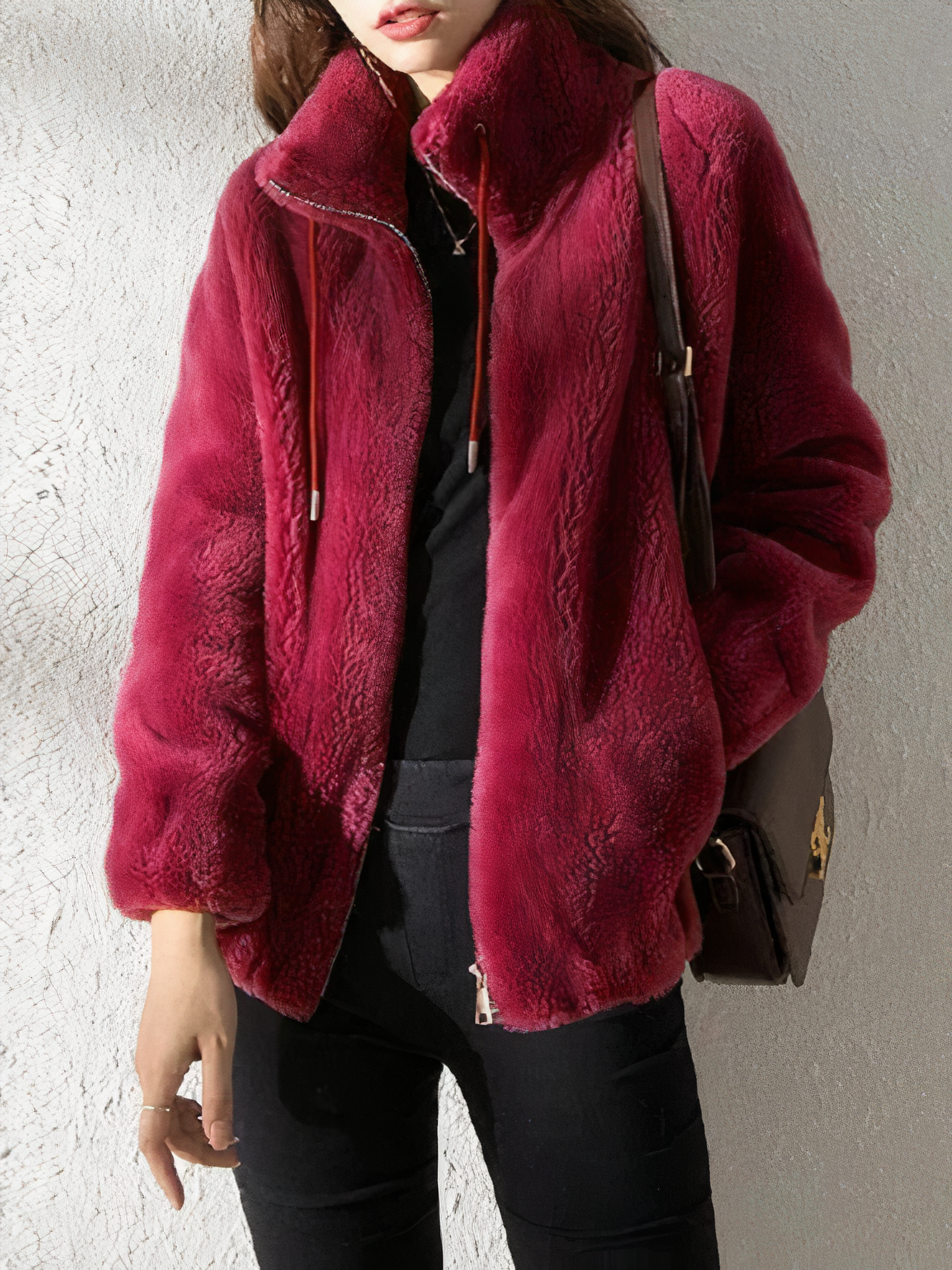 Streetwave Handcrafted Plush Faux Fur Jacket For Women Oversized Cozy Warmth Luxurious Comfort