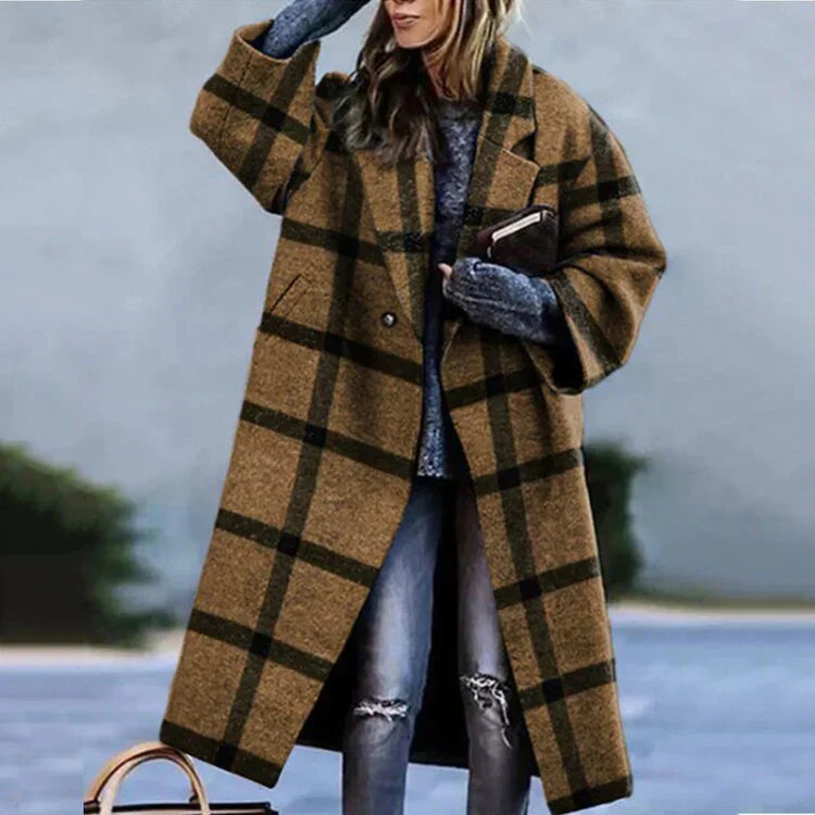 Street Wave Herta Vintage Wool Coat For Women Warm Tailored Silhouette With Classic Retro Charm