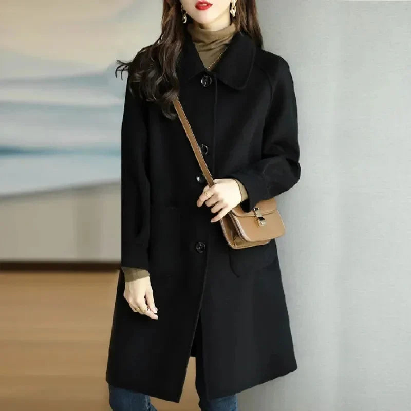 Hertha Women Wool Blend Winter Coat With Classic Silhouette