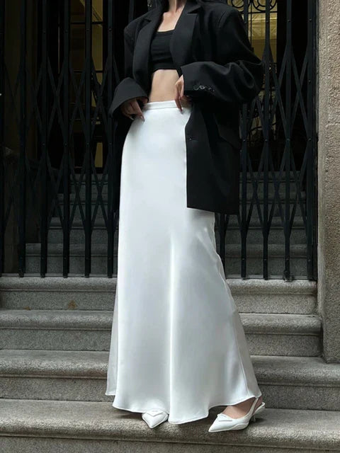Jacinda Satin Maxi Skirt By Street-Wave For Women Timeless Elegance Comfortable Fit