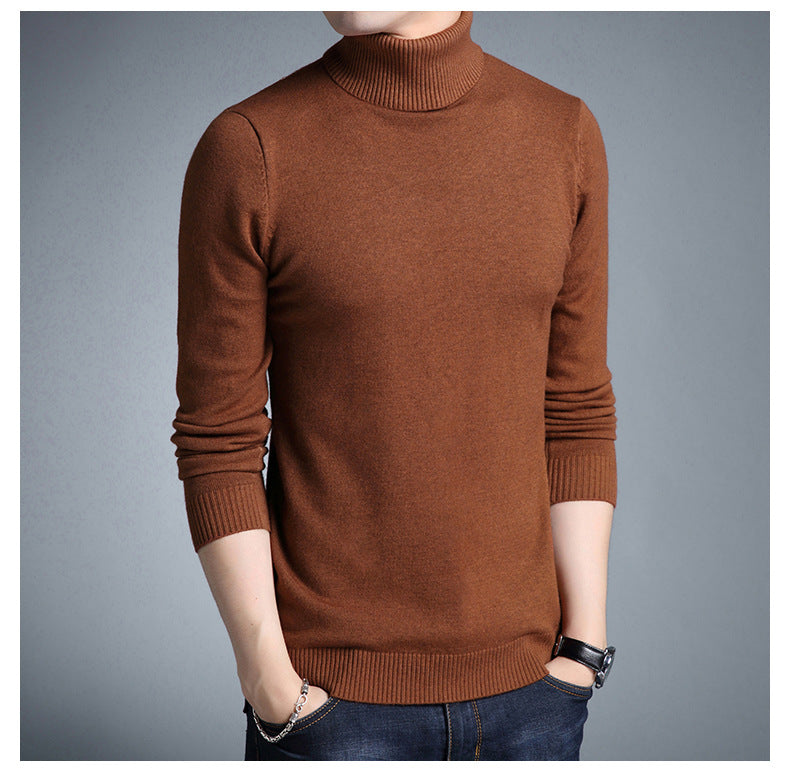 Street-wave Mens Turtleneck Sweater Handmade Cozy Warmth Lightweight Durable Knit
