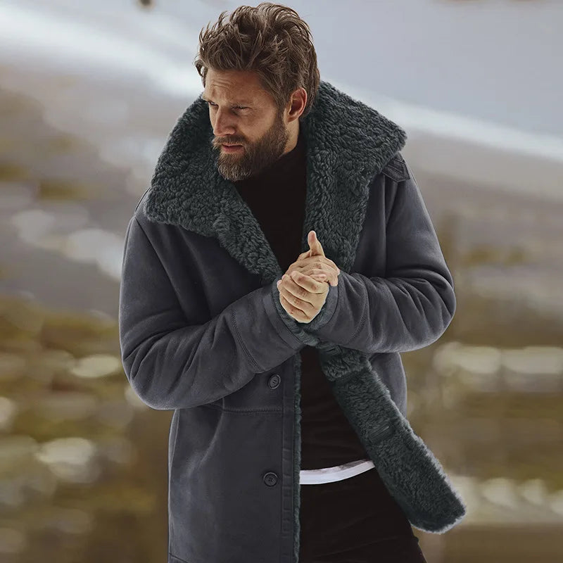 Streetwave Mens Thick Puffer Coat With Cozy Sherpa Lining Weatherproof Winter Outerwear