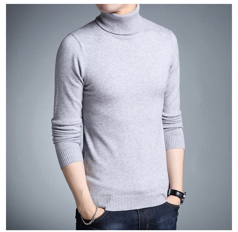 Street-wave Mens Turtleneck Sweater Handmade Cozy Warmth Lightweight Durable Knit