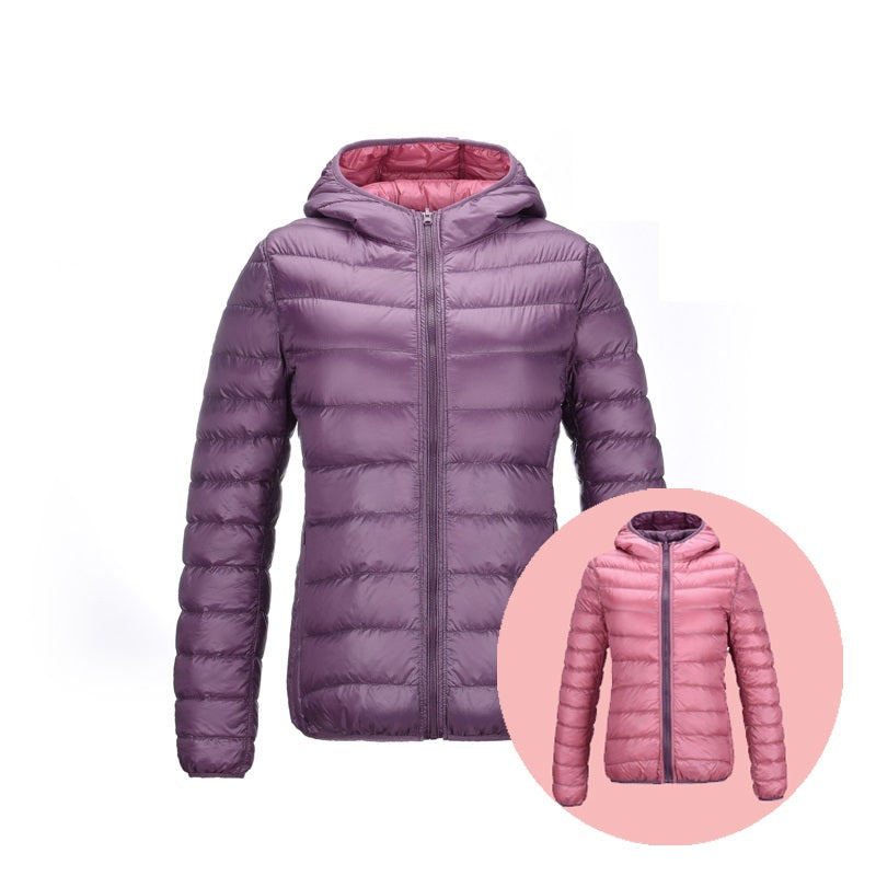 Street Wave Reversible Down Jacket For Women Warmth And Comfort With Stylish Dual Look