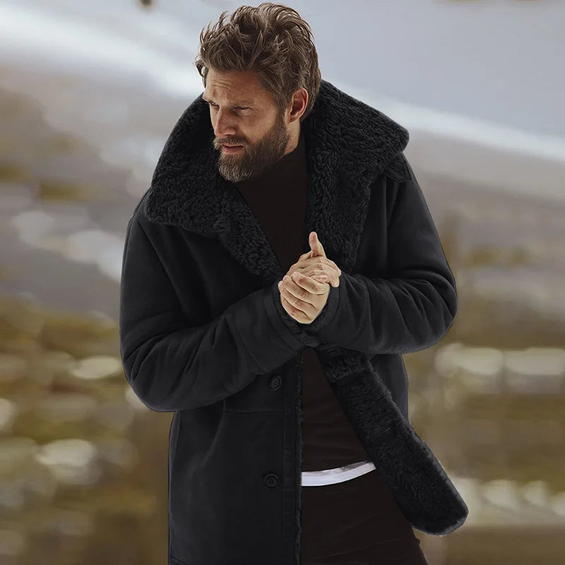 Streetwave Mens Thick Puffer Coat With Cozy Sherpa Lining Weatherproof Winter Outerwear