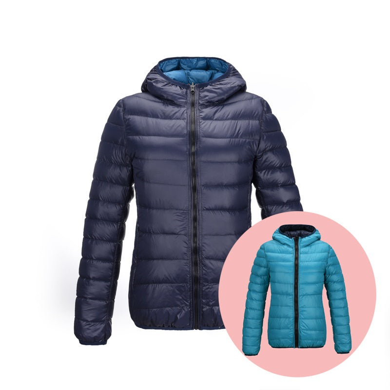 Street Wave Reversible Down Jacket For Women Warmth And Comfort With Stylish Dual Look
