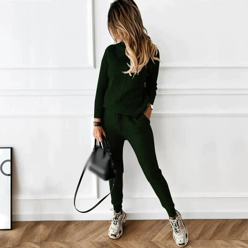 Pomerith Two Piece Tracksuit With Elastic Waistband By Streetwave For Women Comfortable Athleisure Set