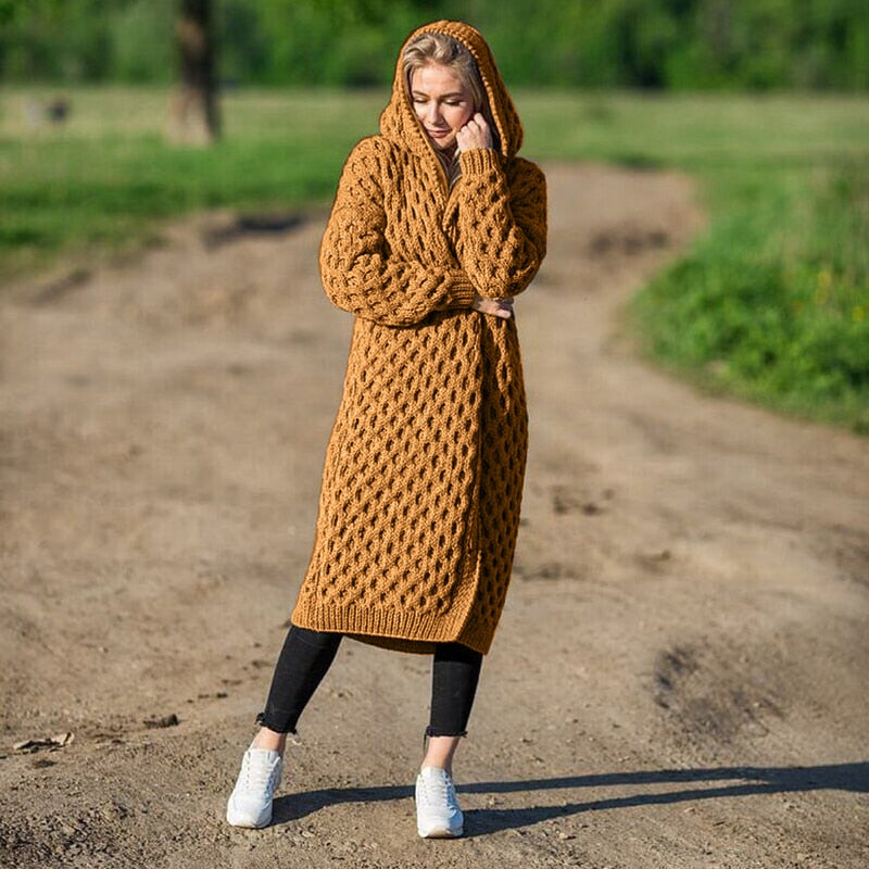 Street Wave Cozy Knit Hooded Cardigan For Cold Weather That Feels Luxuriously Warm Durable Outerwear For Style Seekers