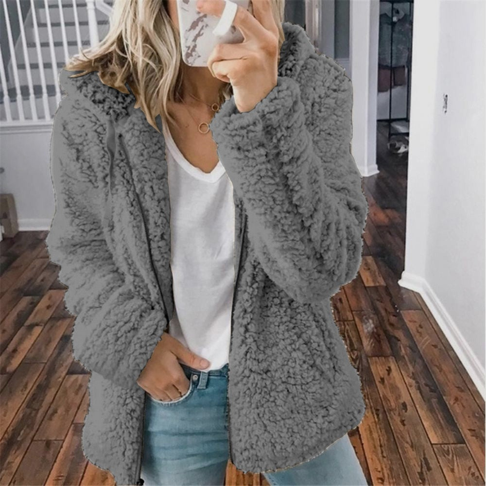 Street Wave Teddy Hoodie Women Ultra Soft Plush Warm Cozy Comfort Perfect Loungewear