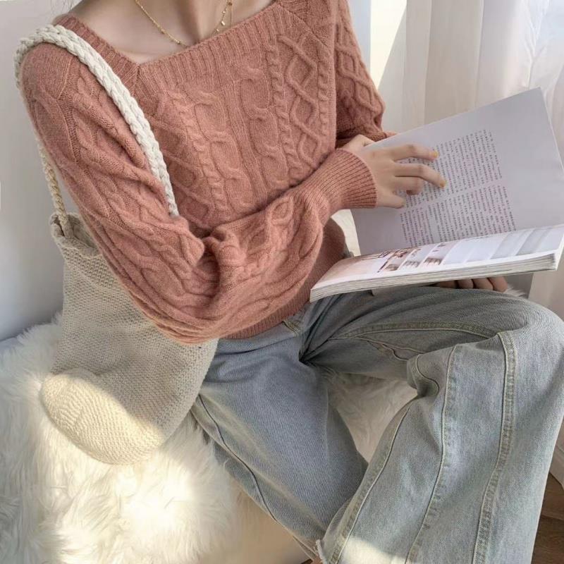 Street Wave Square Neck Knit Sweater For Women Premium Warmth Flattering Silhouette Cozy Luxe