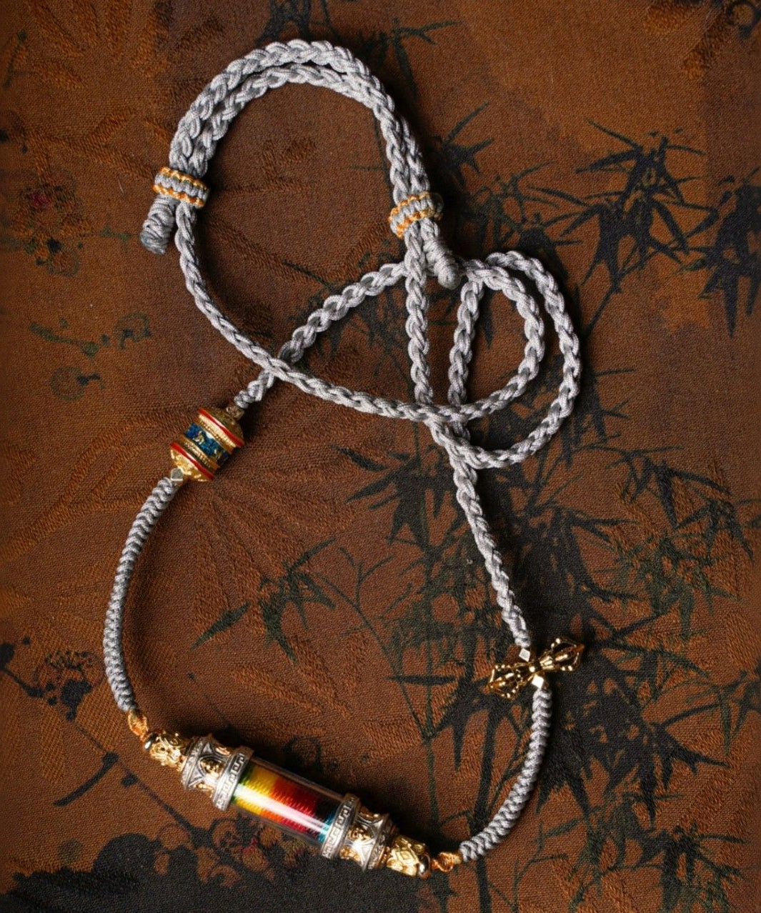 Collier pendentif en cuivre gris surdoré fait main - Street-Wave