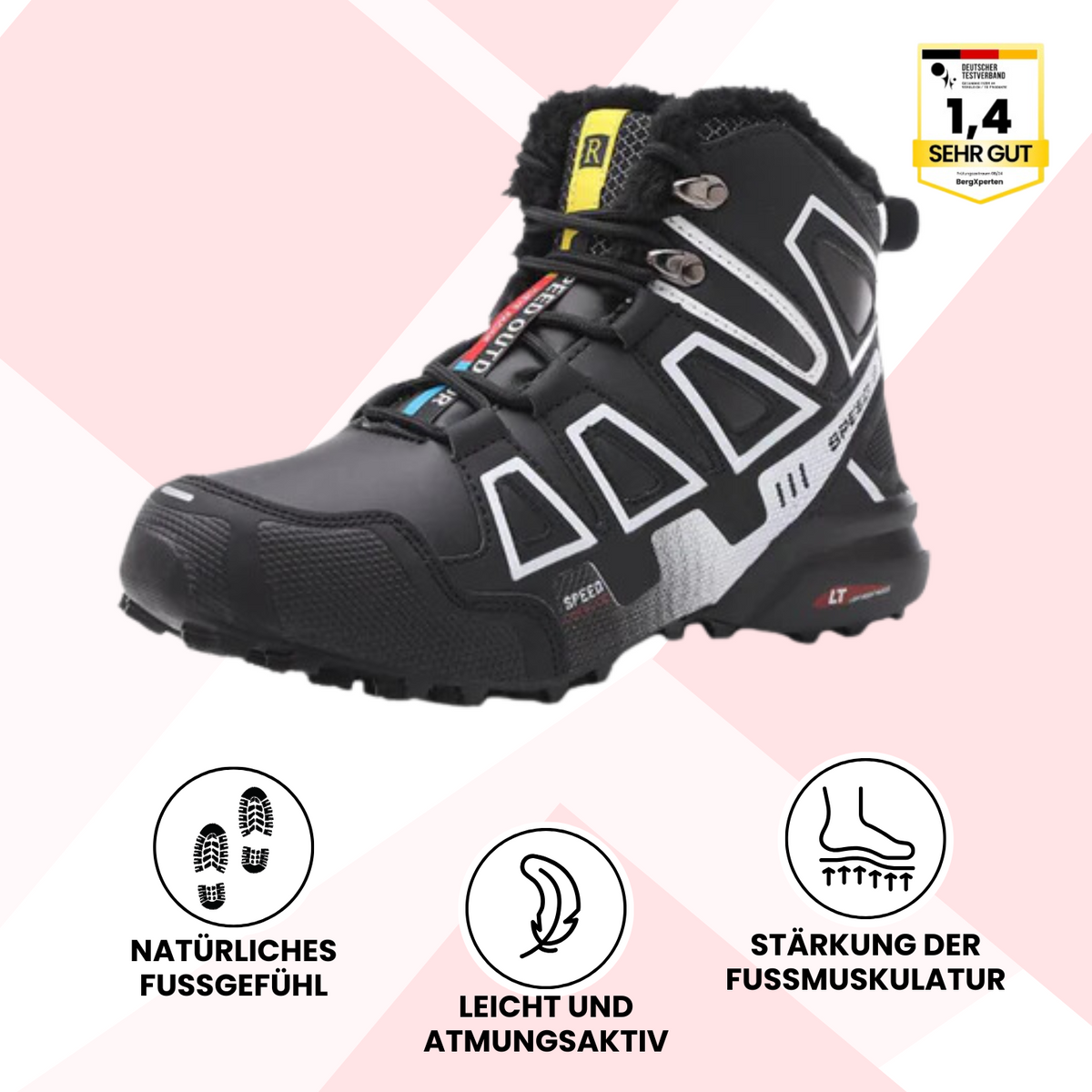Street-Wave Pro Hiking Shoes for Pain Free Walking Ergonomic Comfort and Non Slip Waterproof Design for Hikers