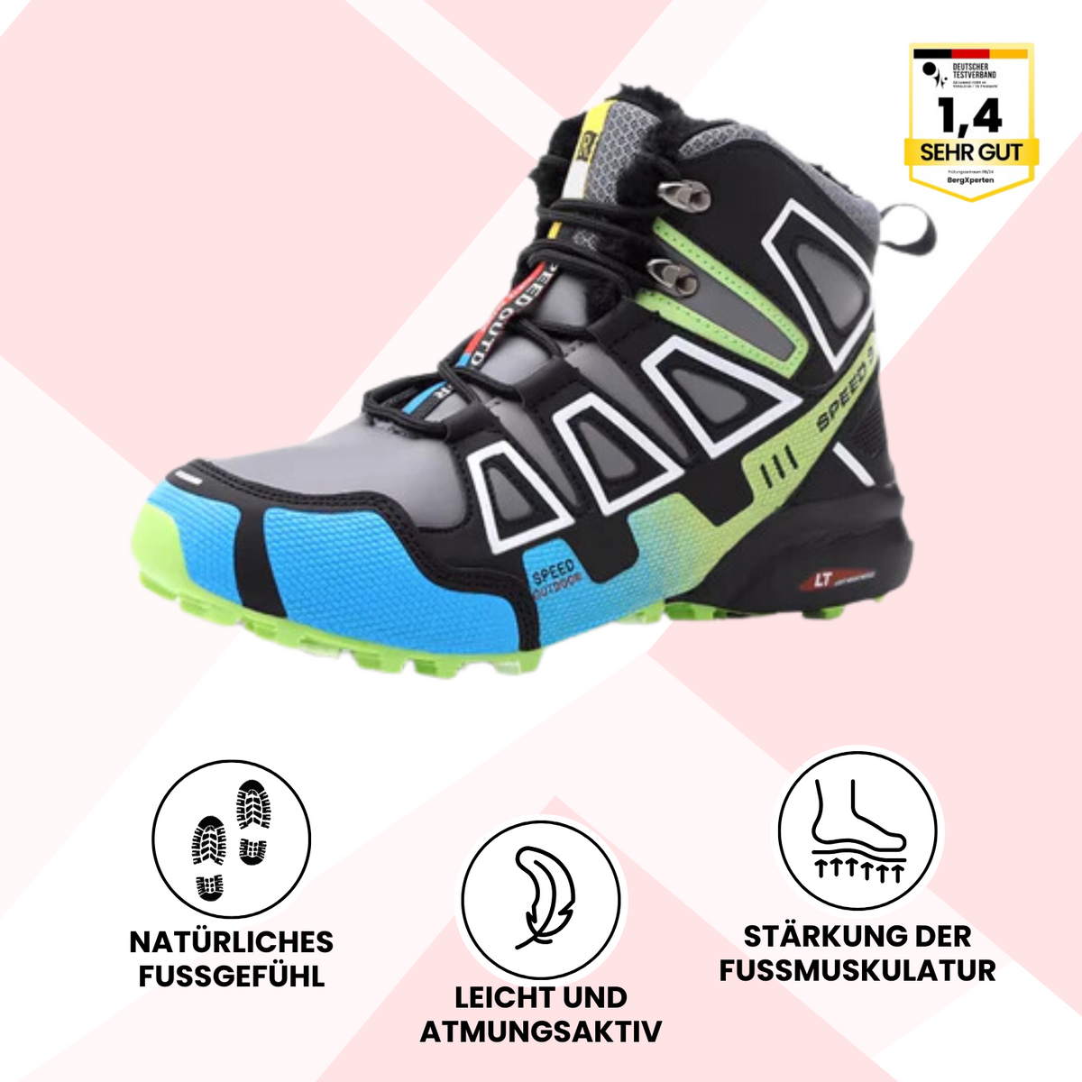 Street-Wave Pro Hiking Shoes for Pain Free Walking Ergonomic Comfort and Non Slip Waterproof Design for Hikers