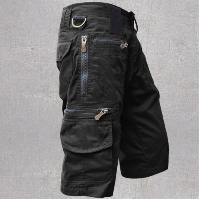 Street-wave Cargo Shorts For Men Versatile Durable Utility Shorts With Zip Pockets