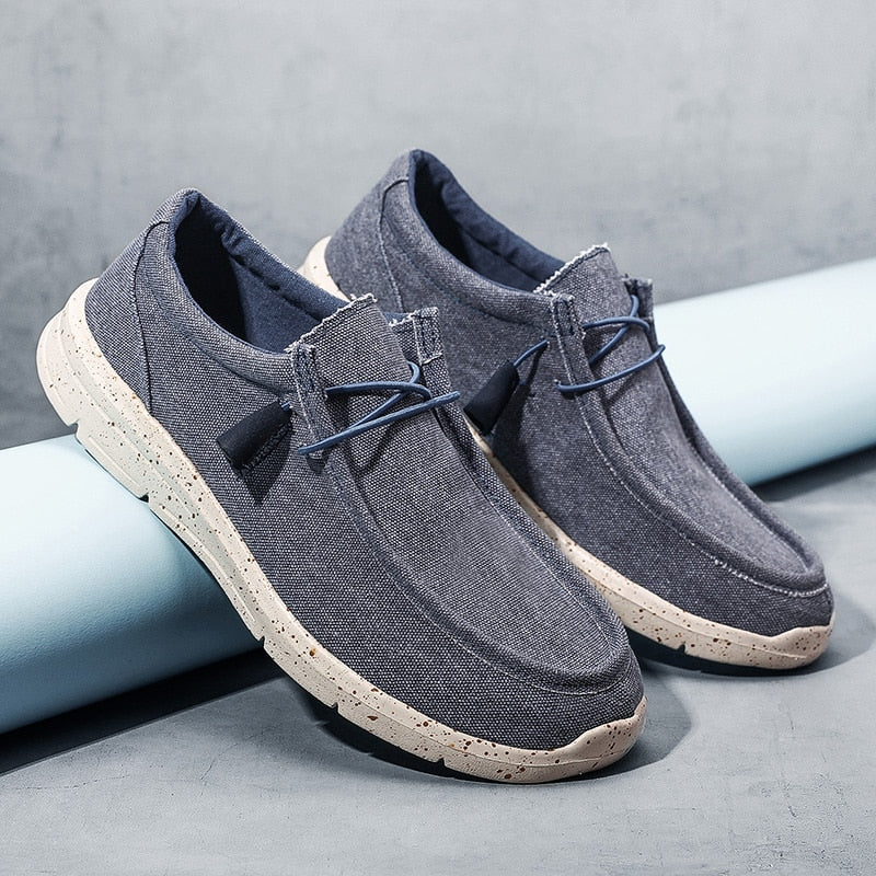 Street Wave Mens Casual Shoes Comfortable Everyday Wear Slip On Sneakers With Lightweight Speckled Sole