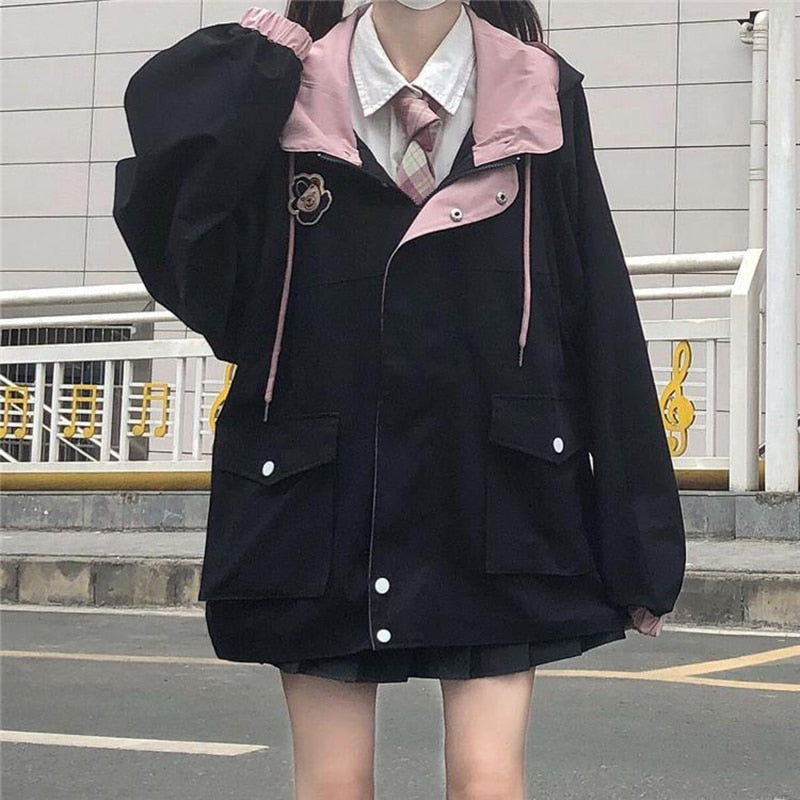 Street-wave Oversized Jacket For Women Trendy Streetwear Coat With Relaxed Fit Must Have