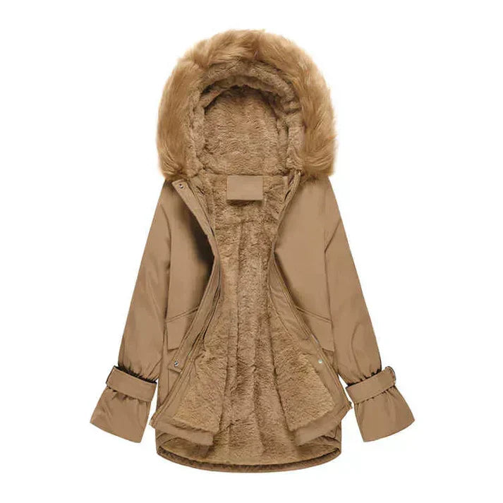 Street-Wave Womens Winter Jacket With Faux Fur Trim Hood For All Weather Warmth And Comfort