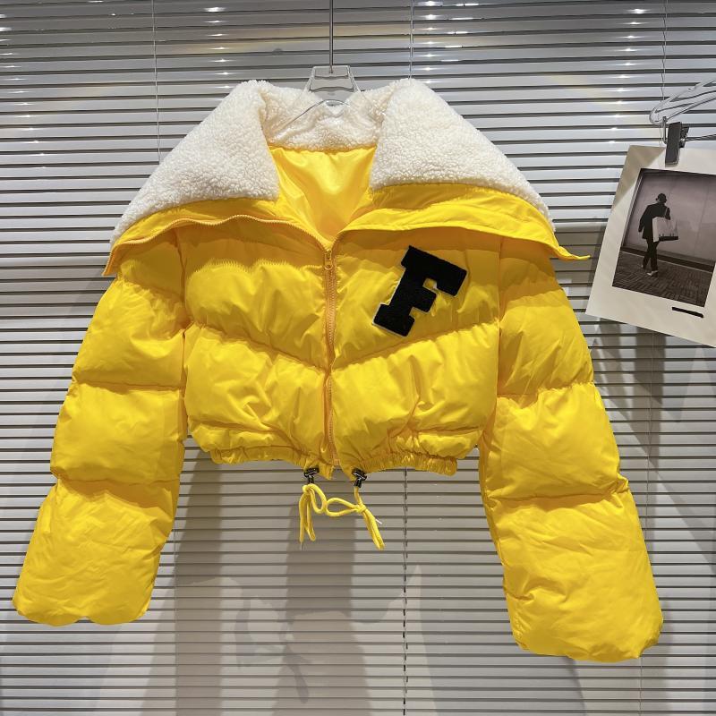 Street-wave Cropped Puffer Parka For Women Lightweight Warmth With Drawstring Waist Soft Quilted Coat