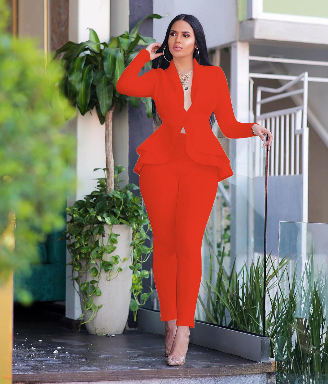 Street-Wave Ruffle Sleeve Peplum Blazer For Women Elevate Style Instantly Limited Stock Act Fast