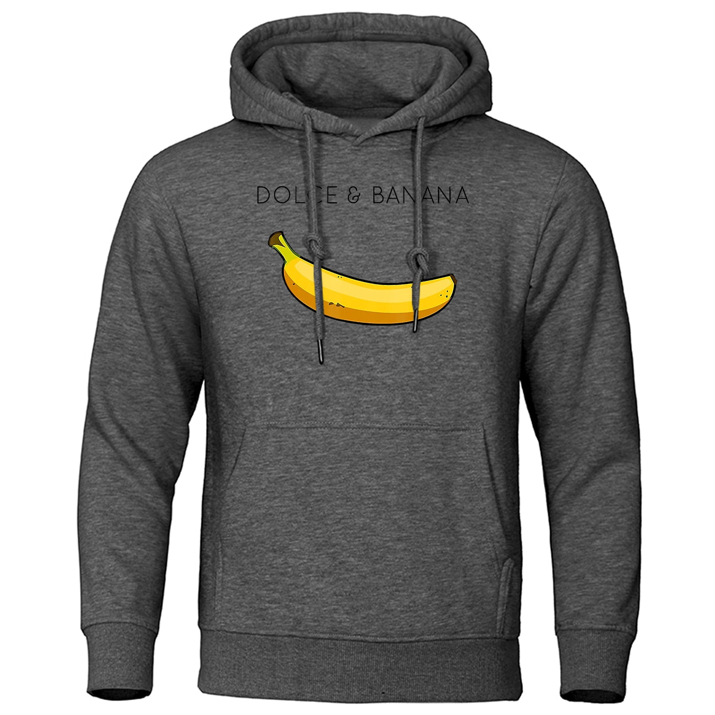 Street Wave Banana Print Hoodie Unisex Soft Cotton Blend Comfortable Everyday Wear