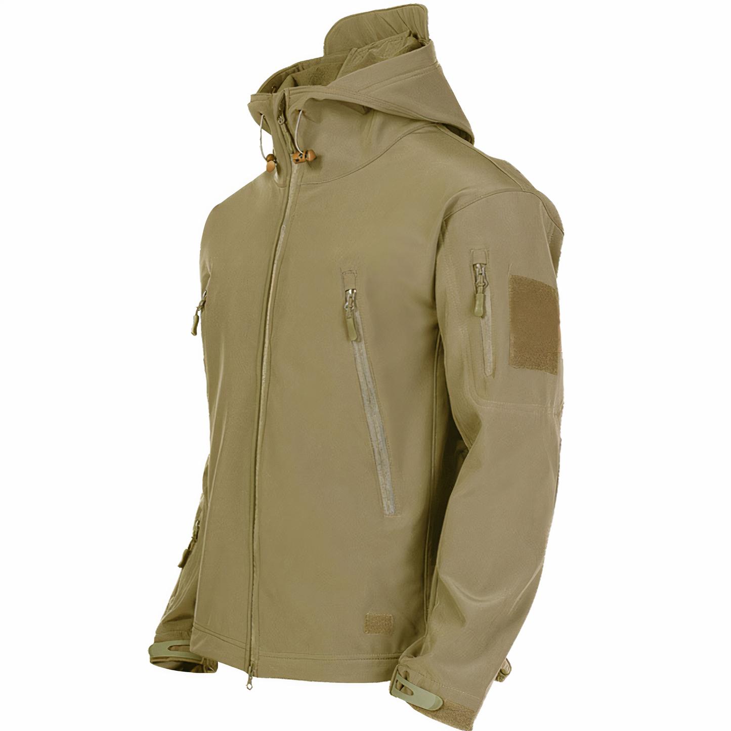 Street-wave Waterproof Military Field Jacket With Hood For Men Durable Weatherproof Outerwear