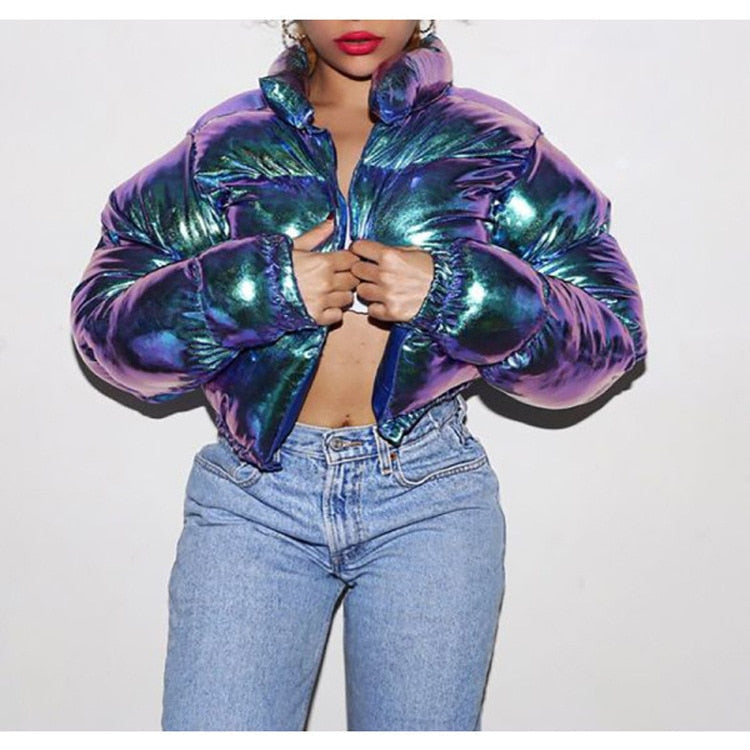 Street-wave Puffer Jacket Unisex Bomber Style For Winter Warmth And Trendy Urban Look
