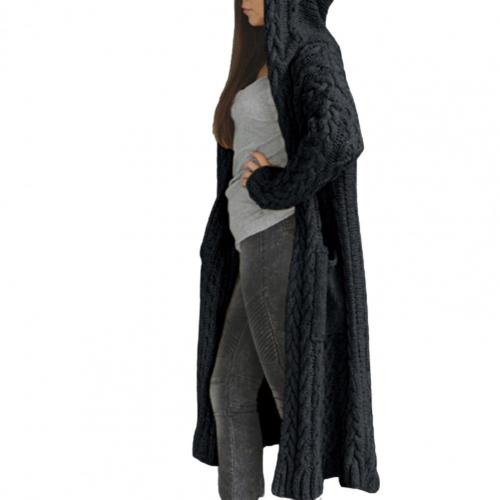 Street Wave Timeless Blue Knit Coat For Women Everyday With Cozy Texture And Confidence