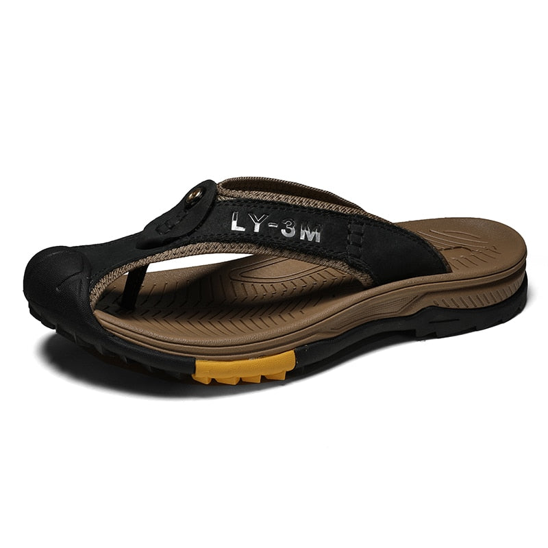 Street-Wave Men's Leather Orthopedic Sandals With Ergonomic Support For All Day Comfort