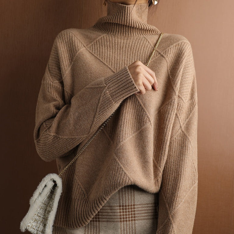 Street-Wave Women's Knit Pullover Cozy Warmth and Elegant Comfort for Fall Winter Wear