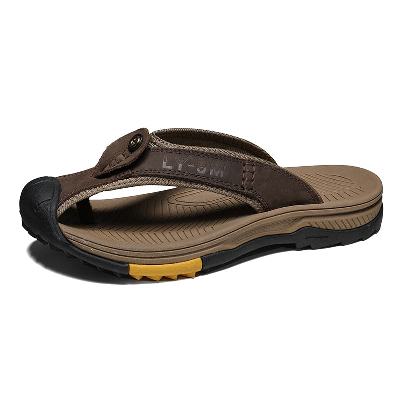 Street-Wave Men's Leather Orthopedic Sandals With Ergonomic Support For All Day Comfort