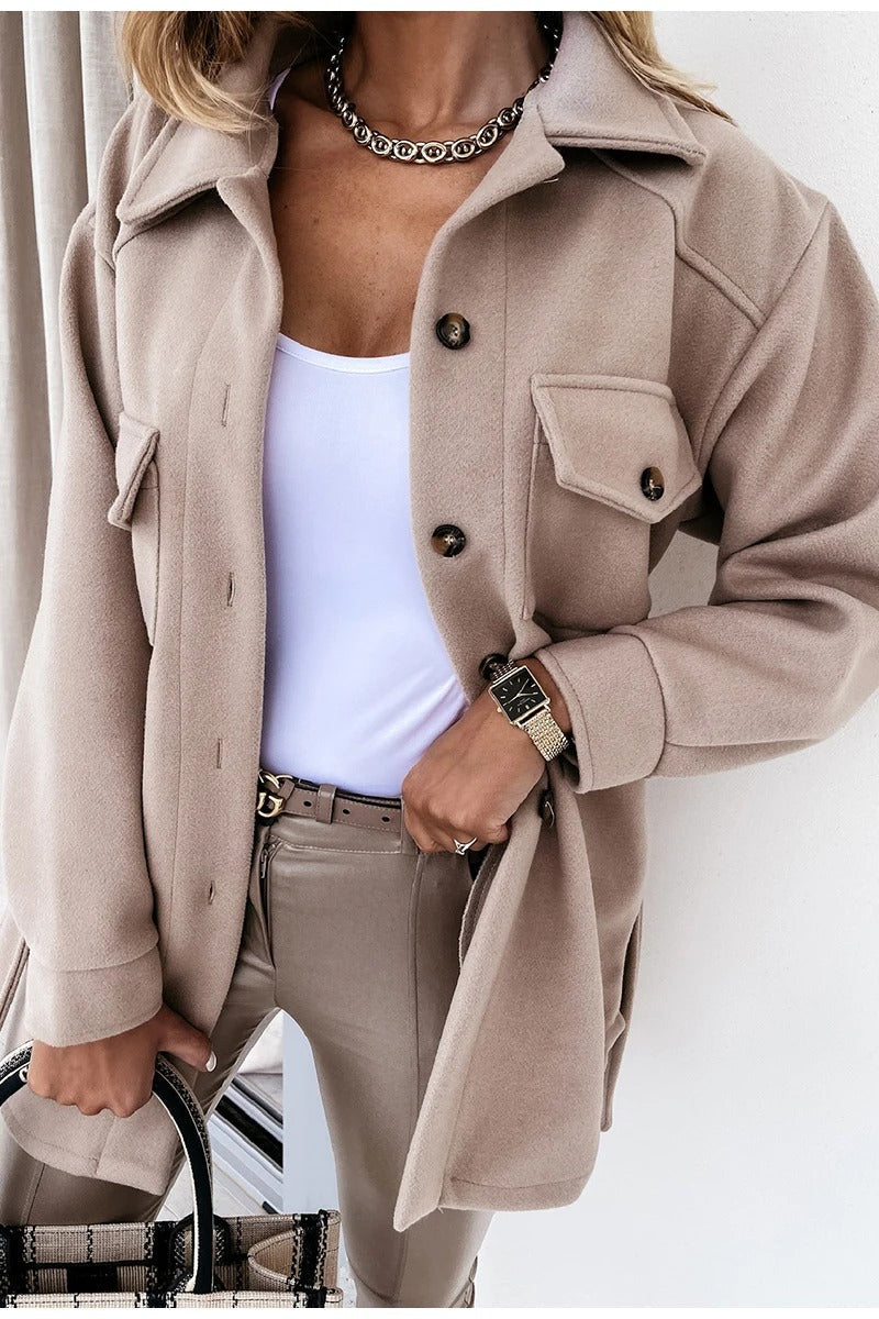 Amélie Wool Jacket Thick Material By Street-Wave Premium Warm Coat For Women Winter Fashion