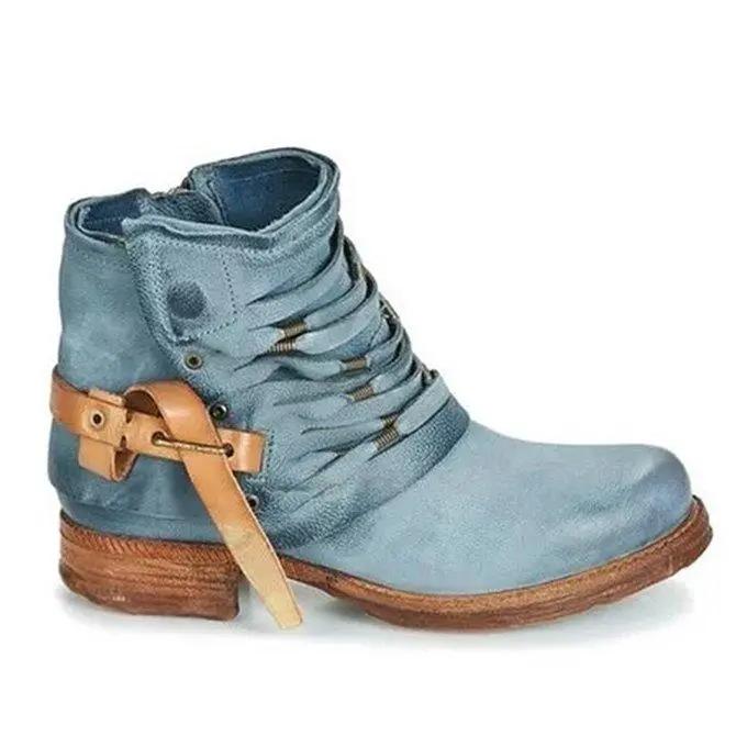 Street-Wave Heeled Ankle Boots For Women All Day Comfort