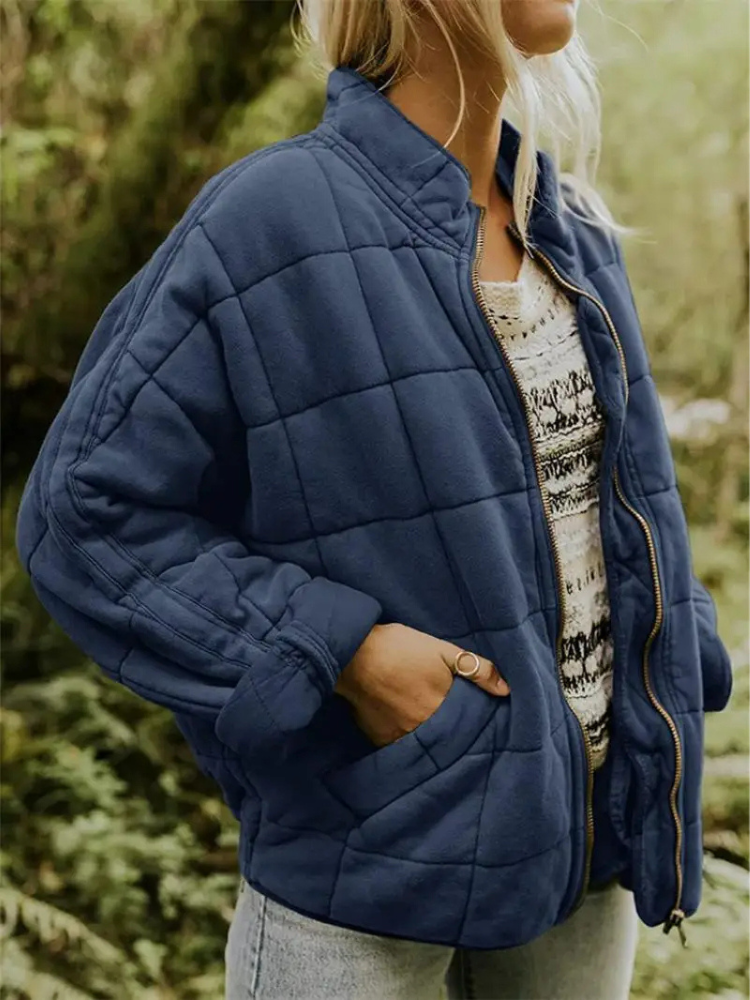 Kirsa Plus Size Padded Jacket For Women With Oversized Quilted Design And Warm Insulation By Streetwave