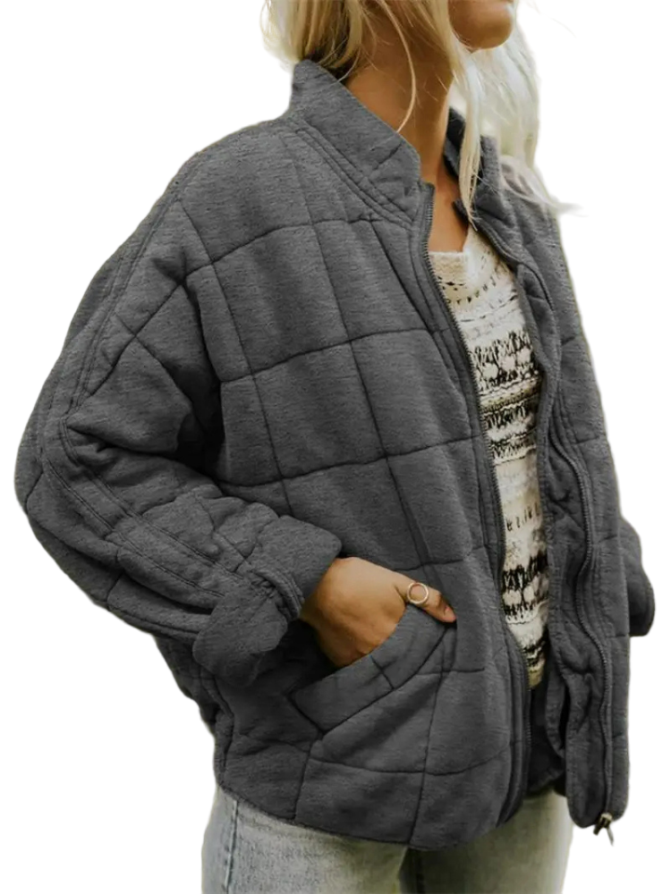 Street Wave Quilted Jacket For Women Lightweight Warmth For Autumn Comfort Everyday Wear